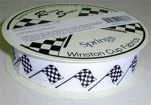 Racing Flag Fabric Grosgrain Ribbon 7/8 10 Yards  