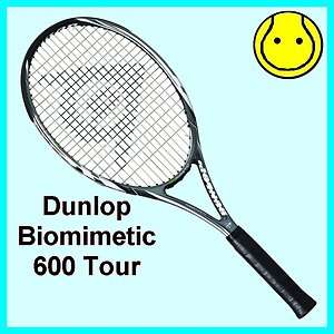 New Dunlop Biomimetic 600 Tour 4 1/2 STRUNG Tennis Racquet Bio Racket 