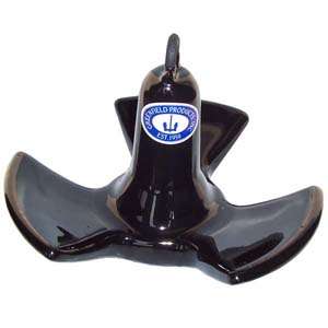 Black / 30 Lbs.Rubber Coated River Style Anchor  