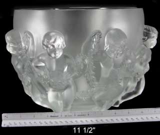 Lalique Crystal Luxembourg Vase Bowl  