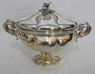 Exquisite 19thC French Silver Christofle Covered Bowl Tureen Antique 