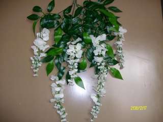 70cm 27.6 SILK PURPLE WHITE ARTIFICIAL WEDDING WISTERIA FLOWER BUSH 