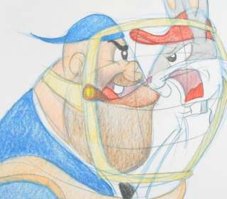   ROSS Signed Bugs Bunny & The Umpire Animation Art Warner Bros  