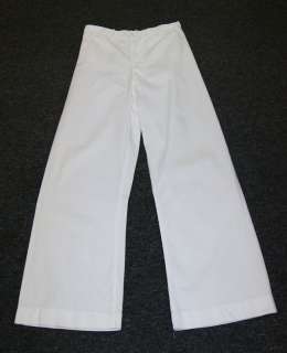 Vintage 1920s Mens White Button Fly Pants Jeans  