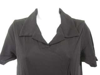 CALVIN KLEIN Black Collared Short Sleeve Dress Size M  
