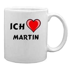 Keramische Tasse mit Ich liebe Martin Schrift  Küche 