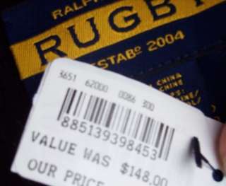   are bidding on brand new with tags, Ralph Lauren Rugby scarf $148