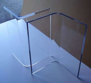 Acrylic Vs or Boomerang DINING TABLE BASES (2) Clear Lucite 