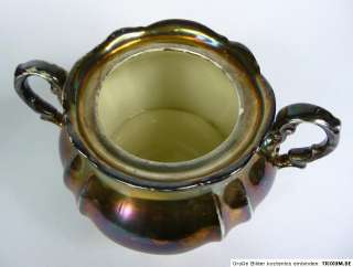 Dreiteiliges Set Silber Porzellan um 1920 Kanne  