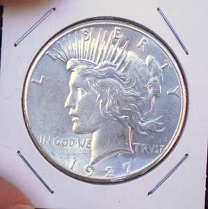 1927   PEACE DOLLAR CHOICE UNCIRCULATED BLAST WHITE APPEARENCE  