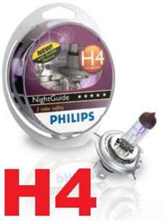 2x Phillips Night Guide Doublelife 60/55W 3in1 H4 NEU  