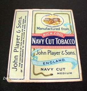 PLAYERS NAVY CUT Vintage Cigarette Tobacco Packet Box John Player 