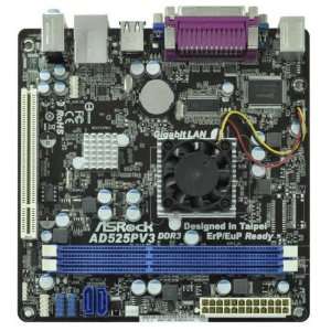  ASRock Atom Dual Core D525/DDR3/A&V&GbE/Mini ITX 
