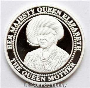 1999 TURKS AND CAICOS QUEEN MOTHER SILVER PROOF 20 CROWN COIN  