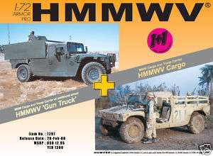   Dragon 1/72 Hummer HMMWV Gun Truck + Cargo #7297