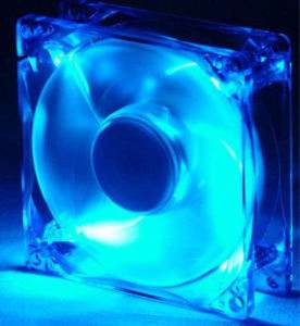 Enermax TC 8CAS BL 80mm Blue 4 LED Fan w/ Speed Control  