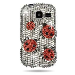  Hard Snap on case SILVER With LADYBUGS Bling Bling Full 