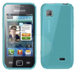 Blue Gel Case Cover For Samsung S5250 Wave 2 + Film  