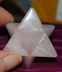 These Beautiful Rose Quartz Crystal Merkabahs measure just under 2 