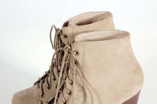 Jeffrey Campbell Lita Shoes Buttermilk Suede   Beige   Size 37  