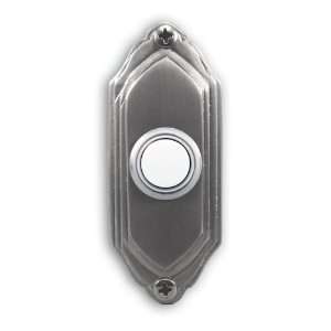 Heath Zenith 933 B Wired Push Button, Satin Nickel Finish with Lighted 