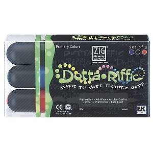 Dotta Riffic Double Ended Marker 3 Piece Set   Black/Red/Blue  