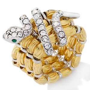Paula Abdul FYG Cold Hearted Crystal Snake Stretch Ring 