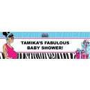 Totally Fabulous Baby Shower African American Personalized Banner