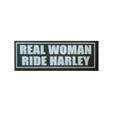 Skämtdekal. Real Women Ride Harley.