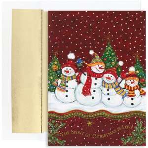  Holiday Spirit Snowmen Christmas Cards Health & Personal 