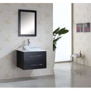  Top 29   VESSEL SINK AND FAUCET READY   Wall Mounted Modern Vanity 