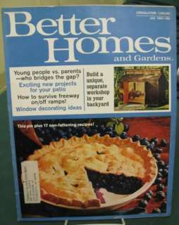 BETTER HOMES & GARDENS MAGAZINE JULY 1969 BLUEBERRY PIE  