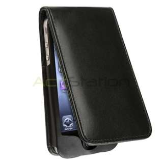 Black Premium Leather Case+Screen Cover for iPhone 4 4S 4G 4GS 4G 
