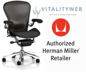 NEW Herman Miller Polished Aluminum Chrome Frame Executive Aeron Chair 