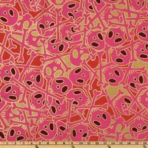 44 Wide Alexander Henry Fashionista Bone Bling Pink Fabric By The 