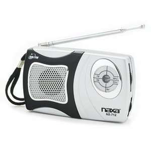  Naxa NX 712 AM/FM Mini Pocket Radio with Built in Speaker 