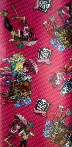 NEW* MONSTER HIGH gift wrap PARTY wrapping paper 18 sheets  