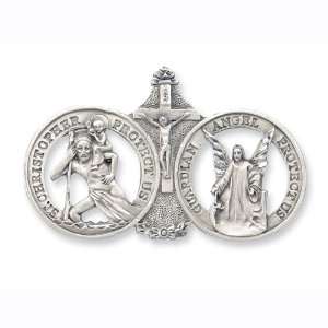  St. Christopher & Guardian Angel Sun visor Clip: Jewelry