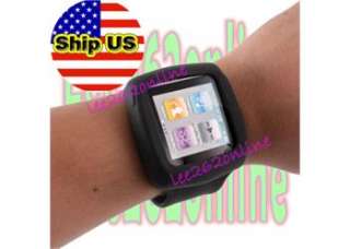 Slap Watch Wristband Case For Apple iPod Nano 6 Black  