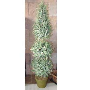   Potted Artificial Eucalyptus Topiary Tree #55684: Home & Kitchen