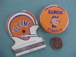 1975 76 Univerity of Illinois Illini football schedule & Peach Bowl 