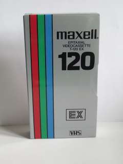 Maxell T 120 EX Epitaxial Japan VHS Blank Sealed Tape  