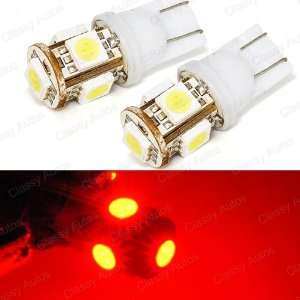  Red LED Bulbs High Power T10 Reverse Backup Lights (A PAIR 