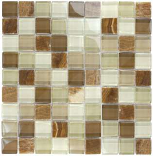 Glass Tile MKGCN2 Brown Stone Backsplash Bath Shower Kitchen  