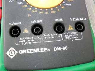 GREENLEE Digital Multimeter DM 60 600V CAT III NEW  