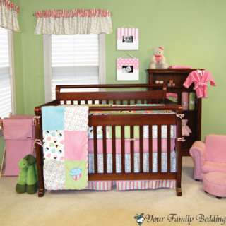 Baby Girl Pink Pastel Crib Infant Nursery Bedding Set  