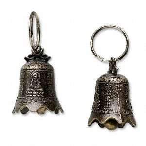 BRASS BELLS with Clappers and split ring ~ Antique Finish w/ Quan 