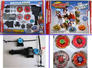   Fusion Rotate Rip cord Launcher Beyblade Battle Toy Set #8007A  