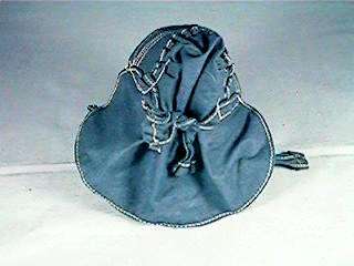 Antique Indigo Blue Poke Bonnet for French Fashion Doll  