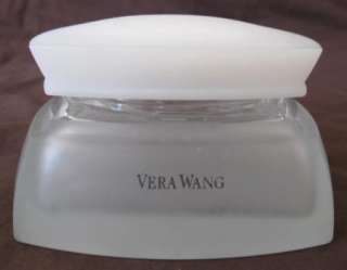 Empty Vera Wang Frosted Glass Jar Body Creme Cream 6.7 fl oz  